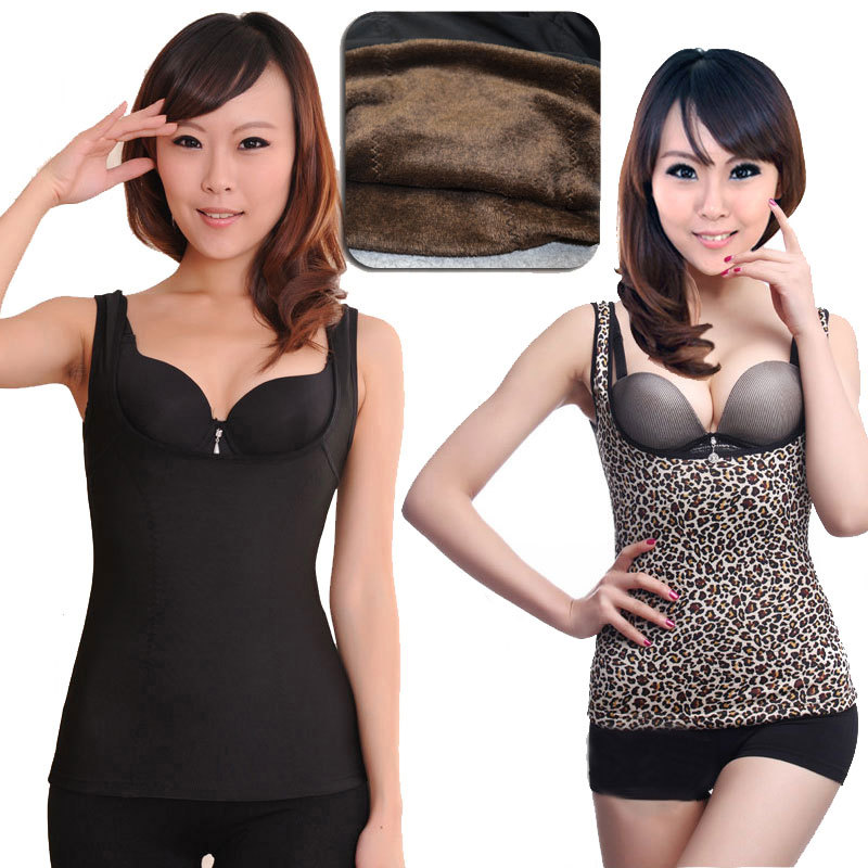 2 thermal clothing women's thermal underwear plus velvet thickening top shaper vest women's