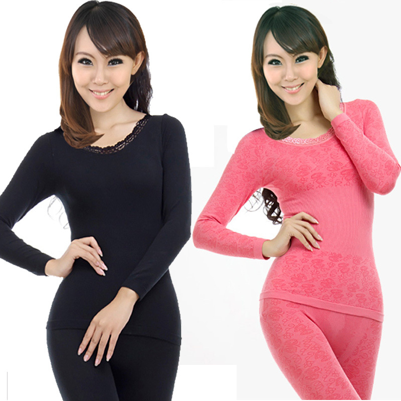 2 thermal underwear women's thermal clothing basic cotton sweater long johns long johns set