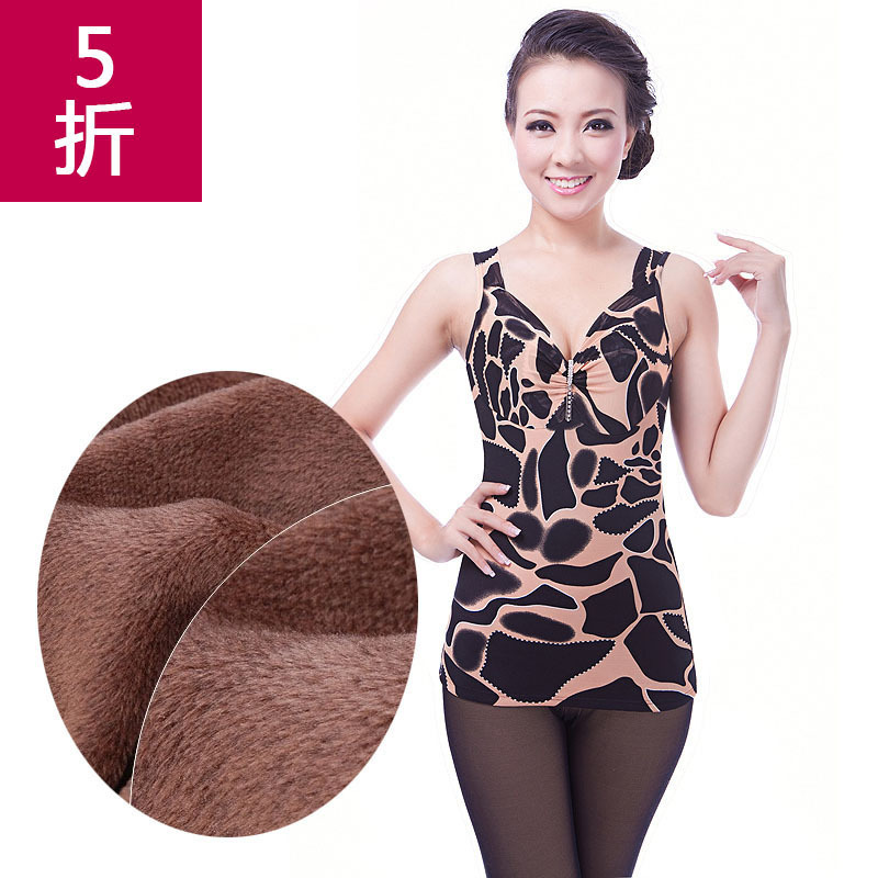 2 thermal vest female plus velvet thickening thermal underwear beauty care body shaping top