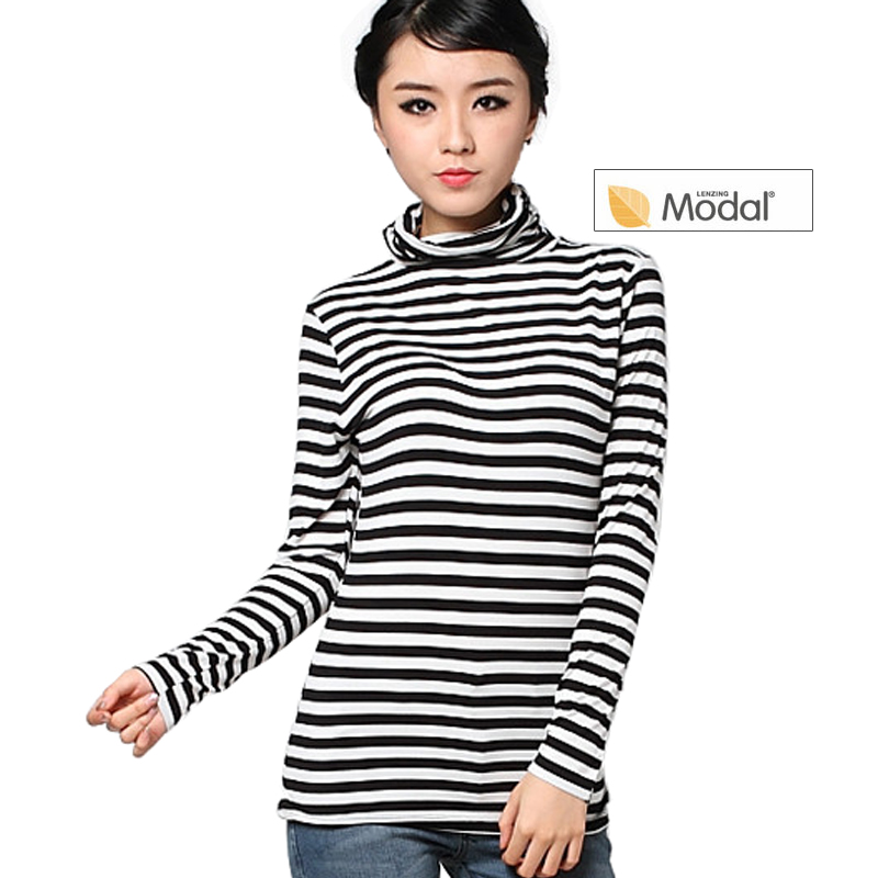 2 ultra soft turtleneck o-neck heap turtleneck basic modal long johns separate long johns female basic shirt