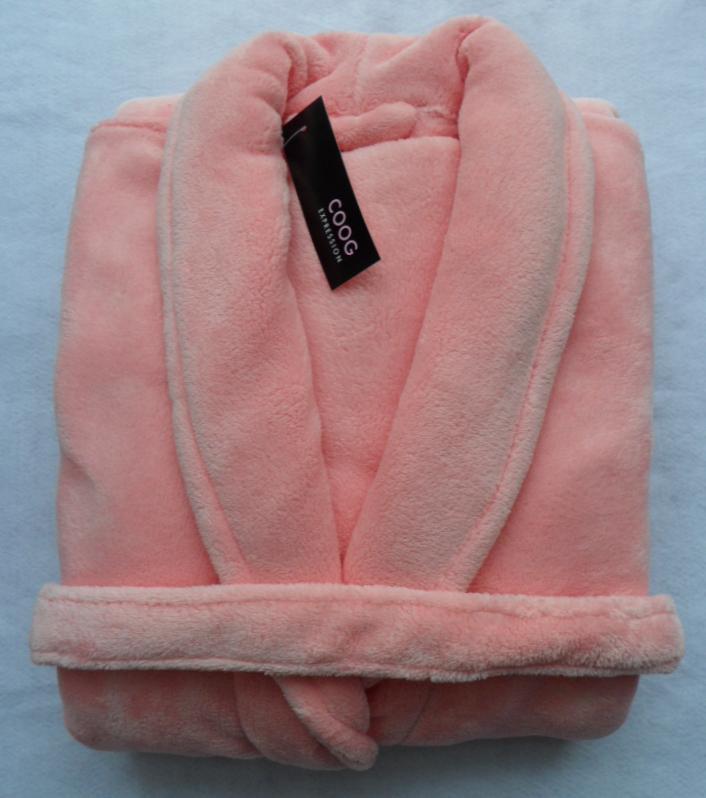 2 ultrafine threesoft thick coral fleece sleepwear robe bathrobes female pink flannel