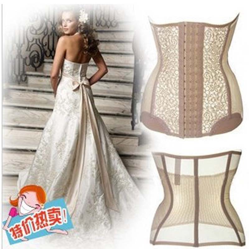 2 waist abdomen belt drawing body shaping formal dress cummerbund lengthen roll-up hem thin breathable chest bride