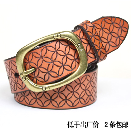 2 women's cowhide strap female genuine leather all-match fashionable casual denim belt a10