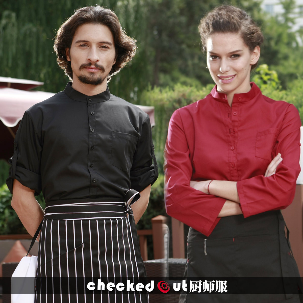 2 ! work wear autumn and winter work wear restaurant uniforms work wear long-sleeve