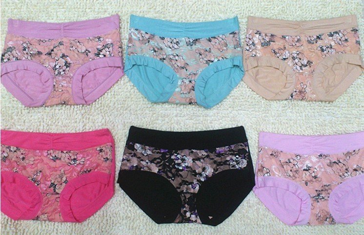 20 pcs a lot  Free Shipping For waist: 2'-2'4'' Modal Women Underwear( color send randomly)