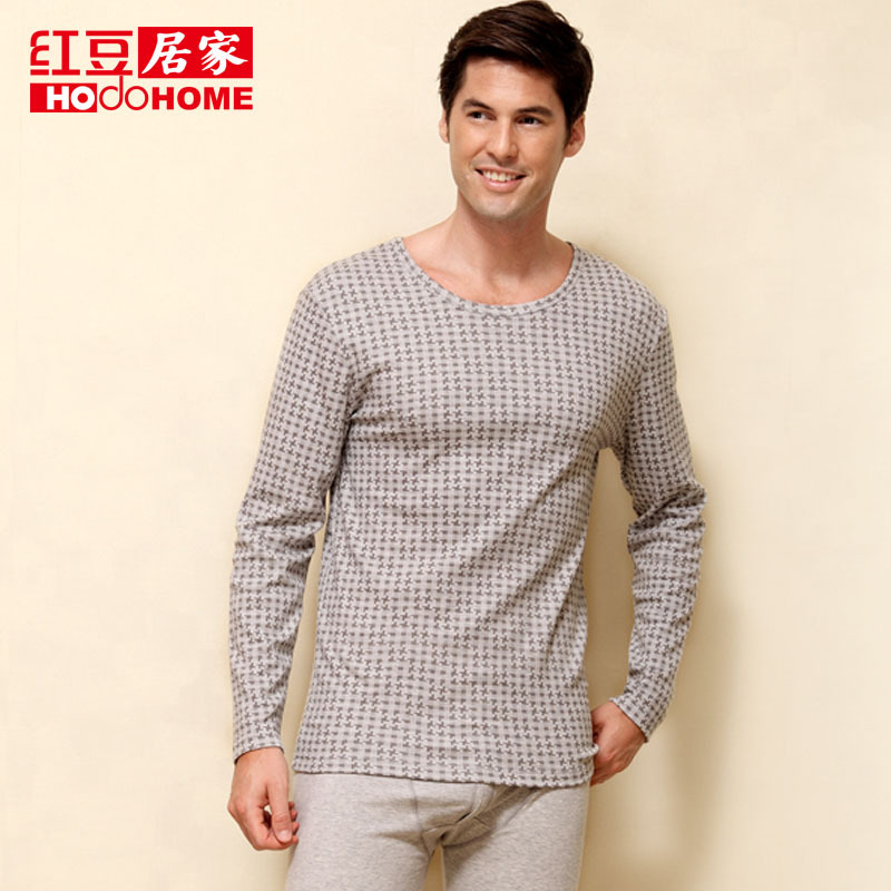 200 30 autumn and winter male underwear globalsources at home thin o-neck houndstooth long johns long johns thermal set