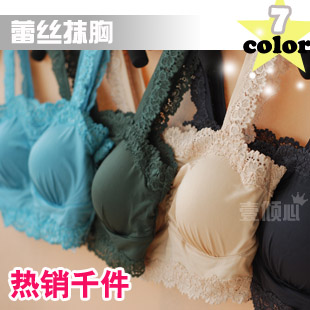 20000 ! short design lace tube top tube top basic design spaghetti strap vest pad