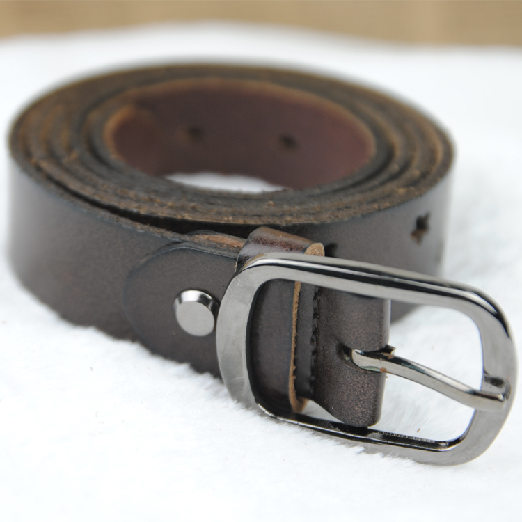 2007 five-pointed star cutout genuine cowhide leather strap female leather belt 100g