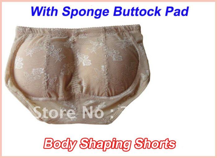 200pcs/lot buttocks up briefs body shaping shorts soft sponge pad to hold up your hip women paties(OPP bag)