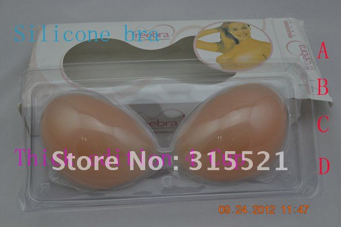 200pcs/lot DHL shipping Seamless Invisible Silicone Adhesive Strapless Nu Bra Thicken Nubra(Retail packaging)