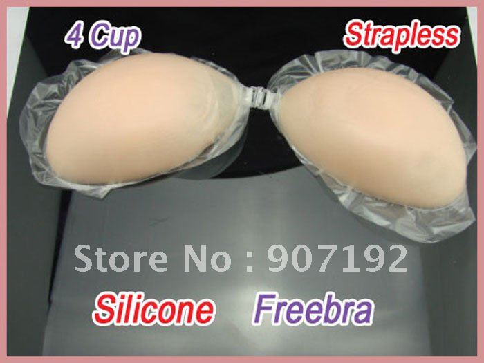 200pcs/lot High Quality Invisible Self-Adhesive Strapless Silicone Breast Bra(Retail packaging)