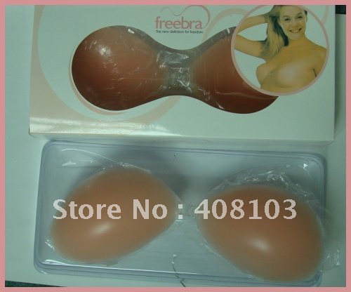 200pcs/lot  High Quality Invisible Self-Adhesive Strapless Silicone Breast Bra(Retail packaging)