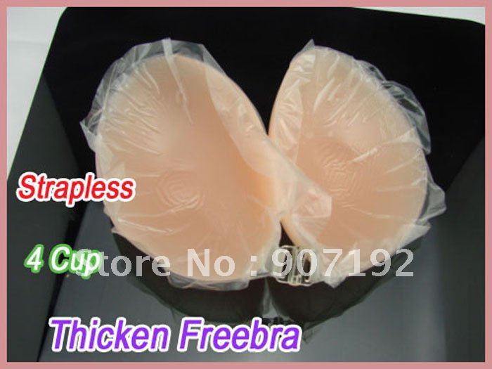 200pcs/lot  Seamless Invisible Silicone Adhesive Strapless Nu Bra Thicken Nubra(Retail packaging)