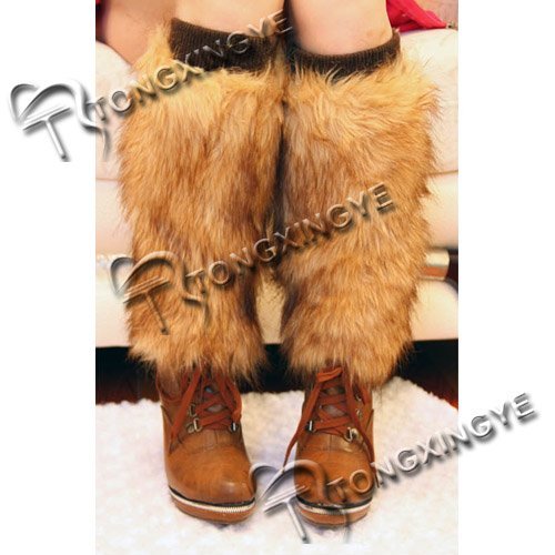 2010 Fall Winter Fashion Long Furs Ankle Sock Leg Warmers,Wool-like Leg Warmer, Boots Accessories,Free shipping