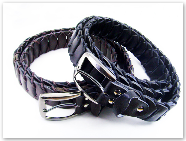 2010 fashion women's genuine leather wax rope braid belt strap 2 brown black