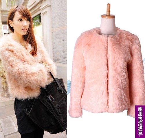 2011 autumn and winter 5411041 ladies elegant ostrich fur sweet pink outerwear high quality