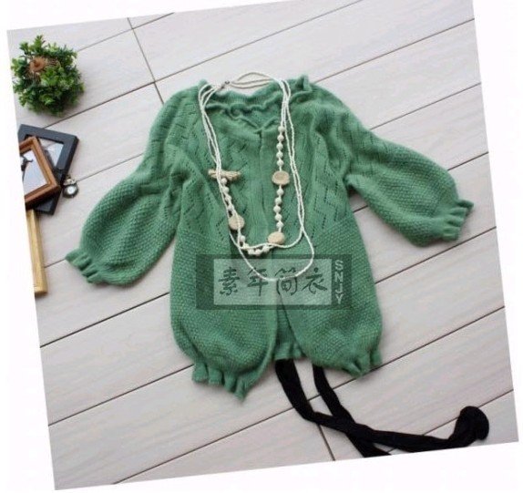 2011 autumn outfit new women's clothing falbala rabbit hair, 7 points sleeve sun protection clothing sweater/sku:004