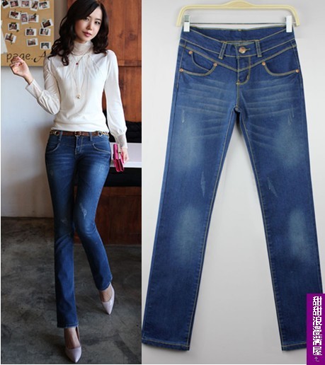 2011 casual slim butt-lifting legs elastic skinny jeans pants trousers a9471