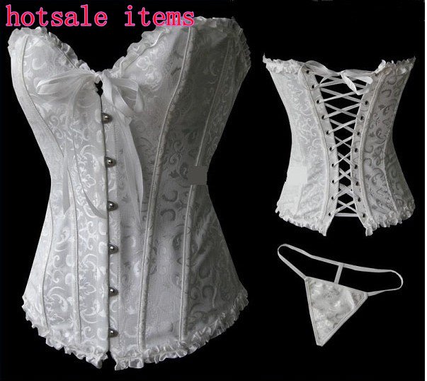 2011 Charming White strapless sexy sweet Corset ladies's bustier