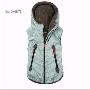 2011 fashion Women with a hood cotton vest berber fleece thickening vest