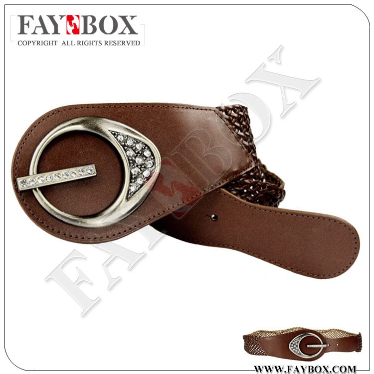 2011 Free shipping, 4pcs/lot, New style, with crystal buckle,imitation leather lady's fashion belt