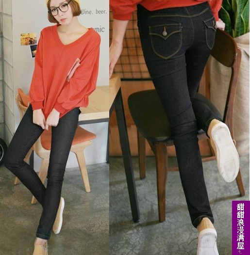 2011 g5818 elastic waist ultra elastic jeans skinny pants pencil pants trousers excellent type