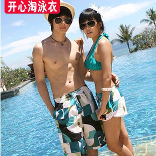 2011 lovers beach pants shorts quick-drying fabric male female