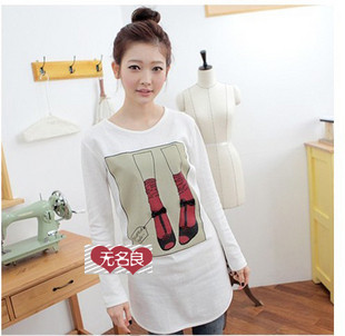 2011 maternity clothing autumn fashion long-sleeve maternity t-shirt casual maternity basic shirt autumn and winter !