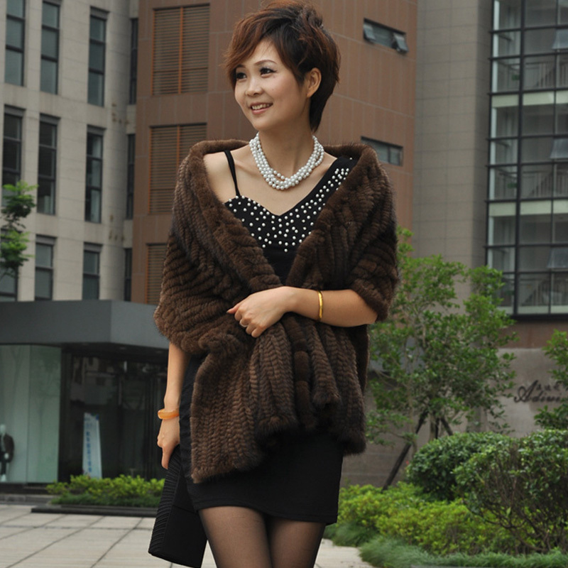 2011 mink cape Women fur coat