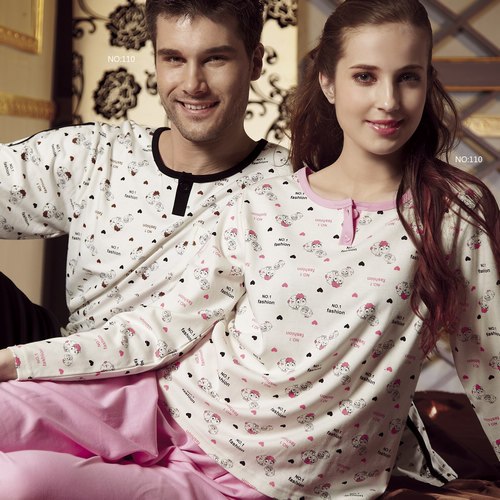 2011 new arrival lovers 100% cotton long-sleeve sleepwear cartoon casual lounge set 0976