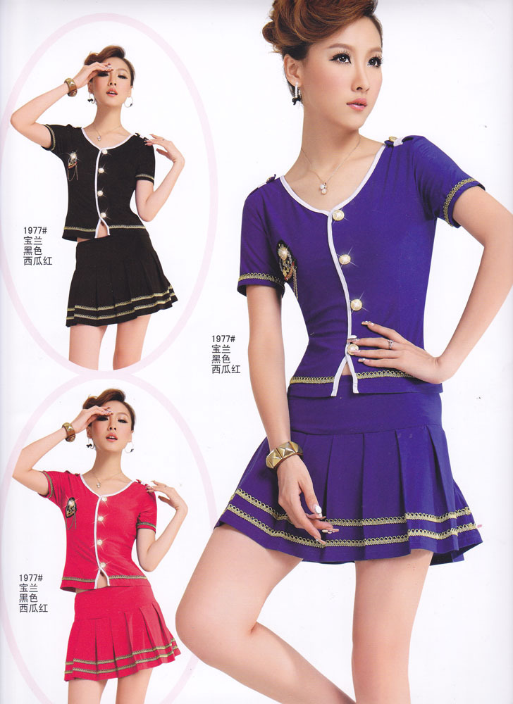 2011 new arrival stewardess uniforms ktv uniform stage clothes sauna service promotional clothing