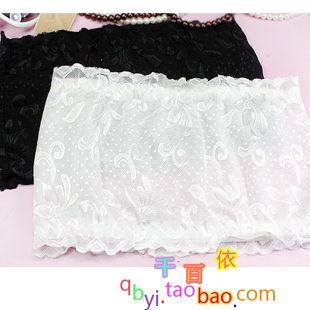 2011 new arrival sweet lace bubble gauze gentlewomen sexy tube top tube top