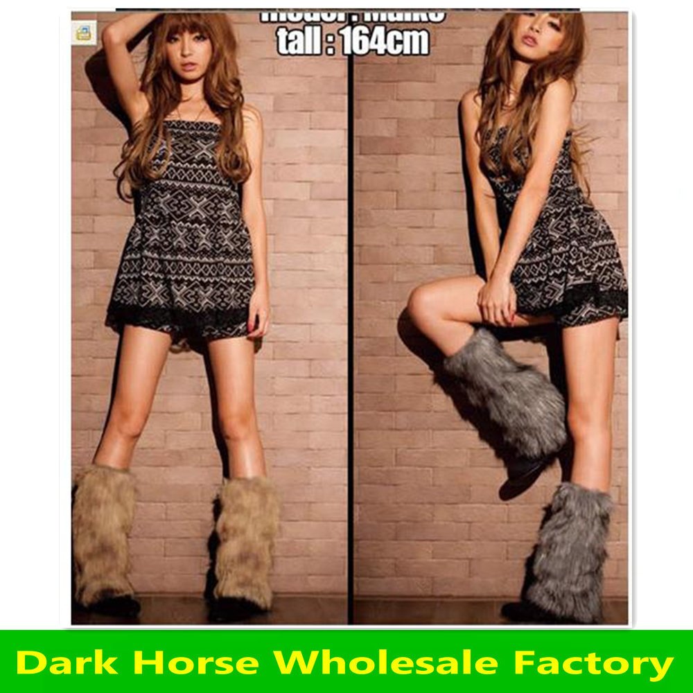 2011 new style FUR FLUFFIES Fuzzy Leg warmers Boot Covers socks leggings stockings ankle socks