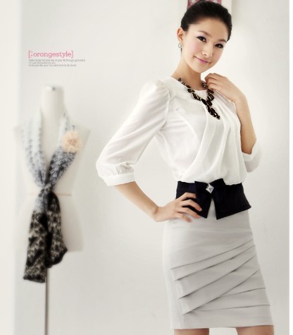 2011 ol career set women's fashion skirt tailored skirt chiffon dress set 896