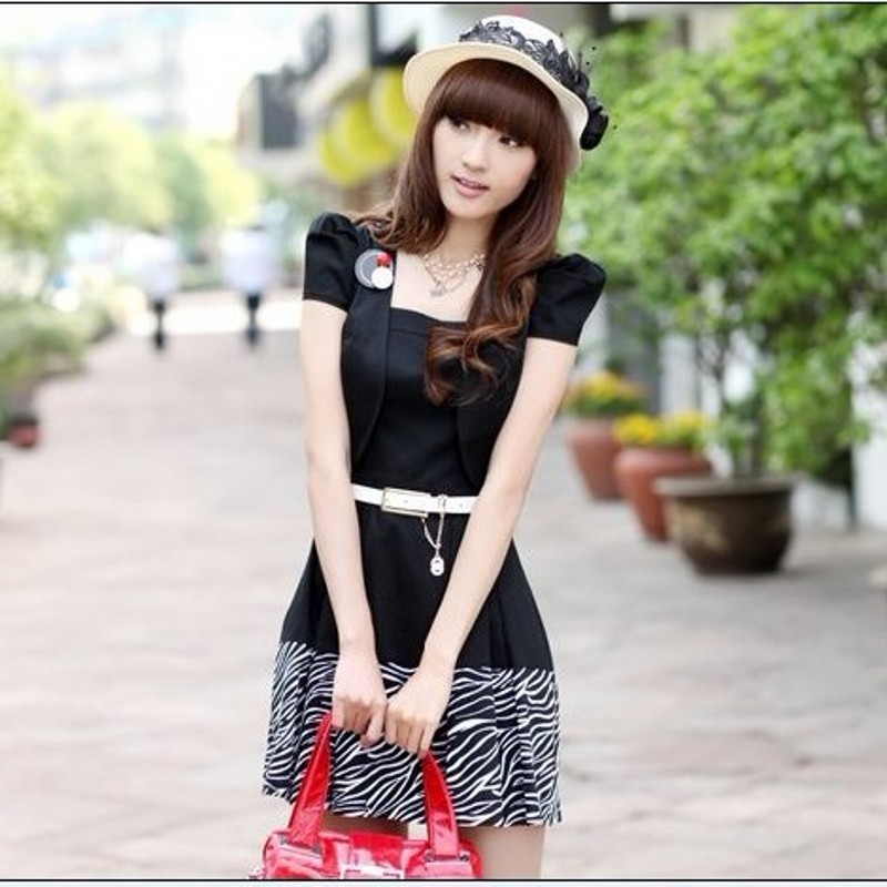 2011 summer new arrival clothing short-sleeve coat suspender skirt casual dress twinset