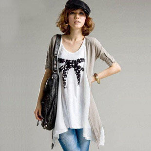 2011 summer new arrival spring maternity clothing elegant faux two piece set casual short-sleeve T-shirt