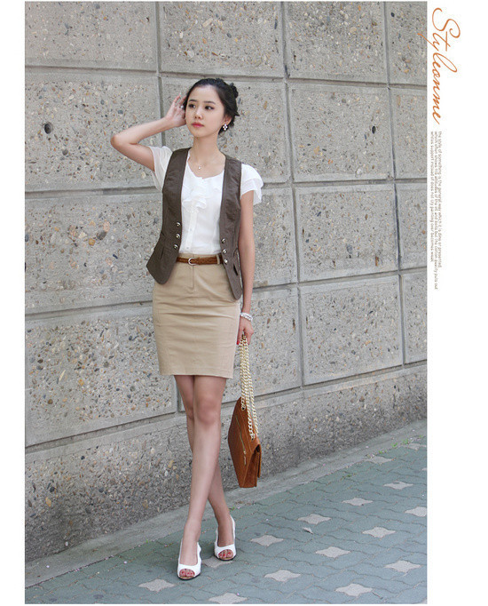 2011 summer professional set work wear cotton 100% bust skirt shirt set