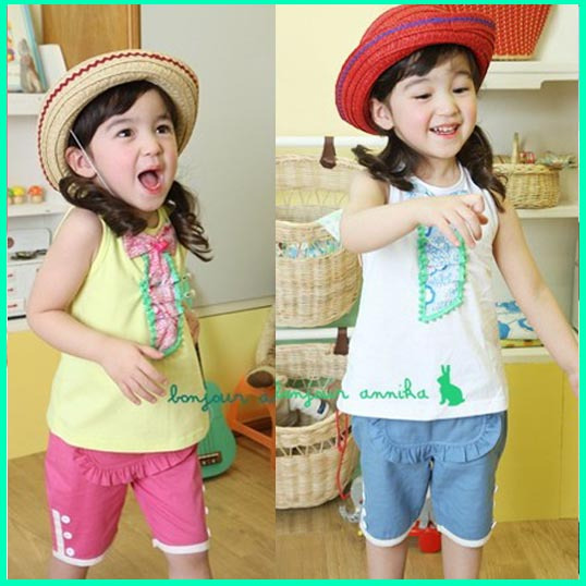 2011 summer tie the appendtiff laciness girls clothing baby vest