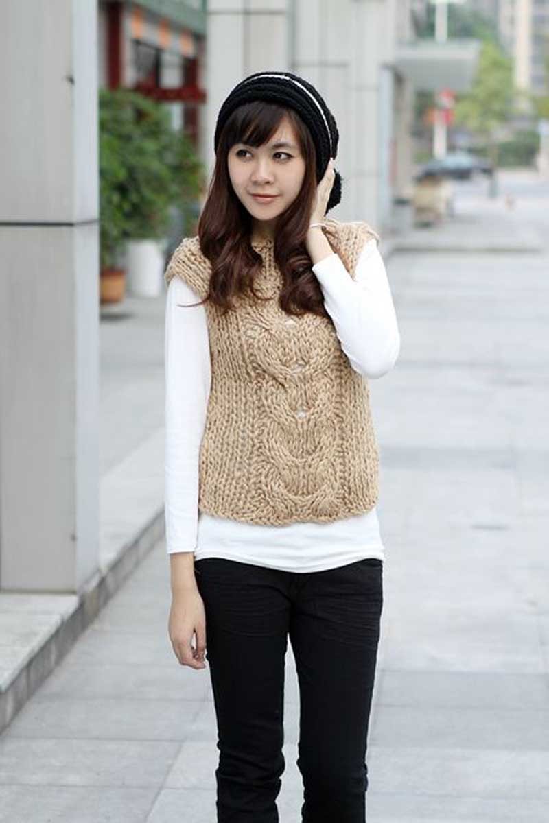 2011 thick yarn sweater vest sweater Free Shipping