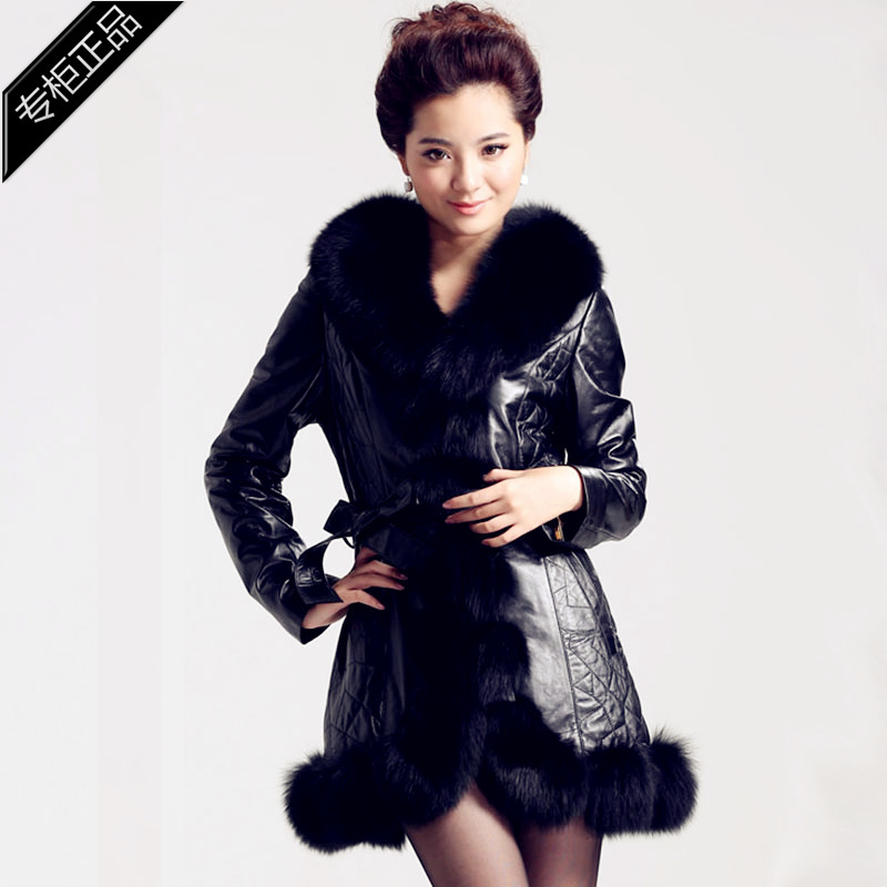 2012 1217 fox sheepskin fashion fur leather coat