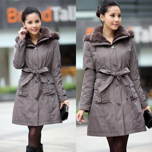 2012-2013 new style rex rabbit fur one piece rabbit hair full liner wadded jacket women's fur nick coat