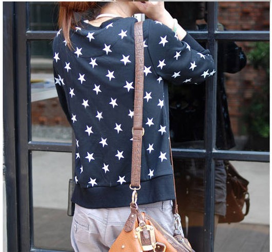 2012 9091 personality paragraph stand collar slim pattern cardigan sweatshirt slim waist outerwear