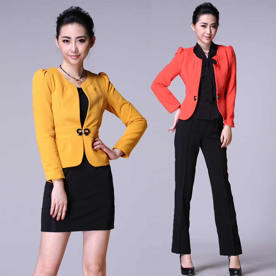 2012 all-match elegant long-sleeve outerwear skirt twinset slim set lj204