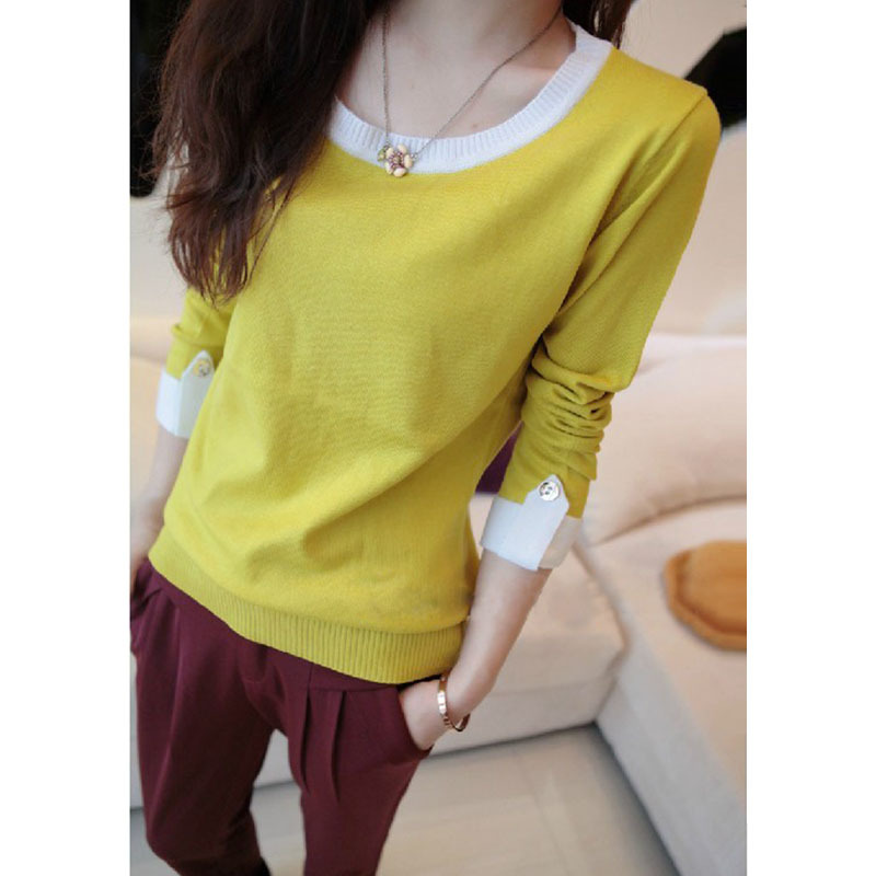 2012 all-match low collar basic sweater basic shirt long-sleeve sweater female