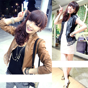 2012 all-match small leather clothing slim leather clothing female