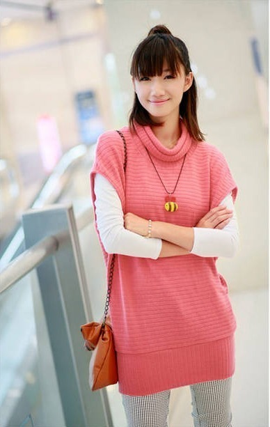 2012 all-match women's sweater solid color sleeve length basic sweater slim sweater