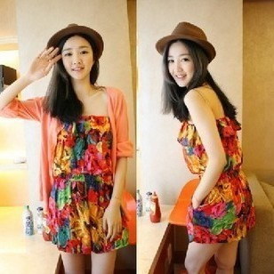 2012 AMIO tropical flower laciness jumpsuit