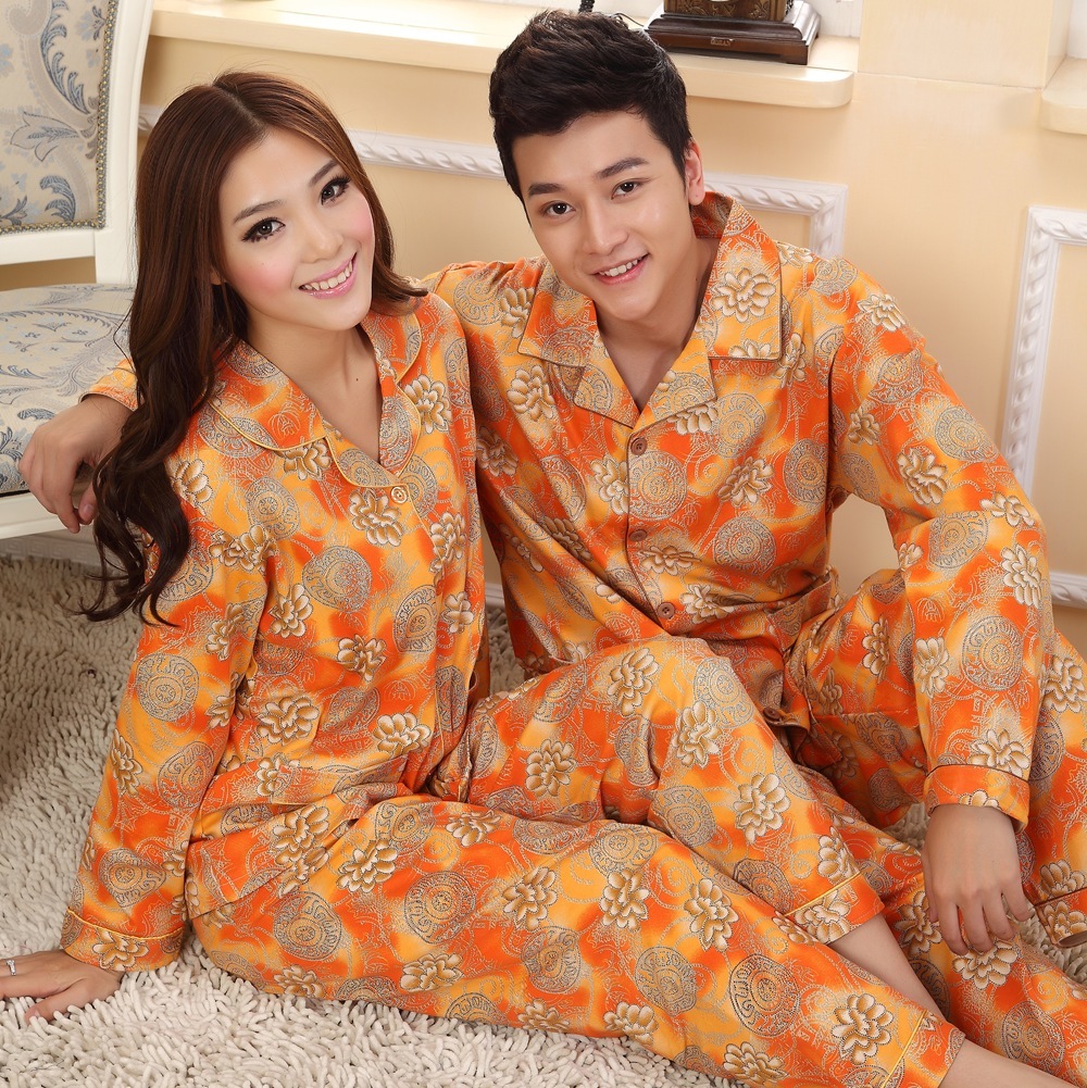 2012 anna lovers sleepwear spring and autumn long-sleeve 100% cotton at home service male women's set lounge