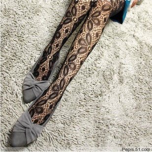 2012 Arrival Sun Flower Fish Eye Lens Old Black Fishnet Hose pantyhose tights