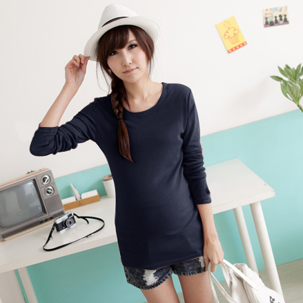 2012 autumn all-match maternity basic shirt maternity long-sleeve top maternity clothing 11220